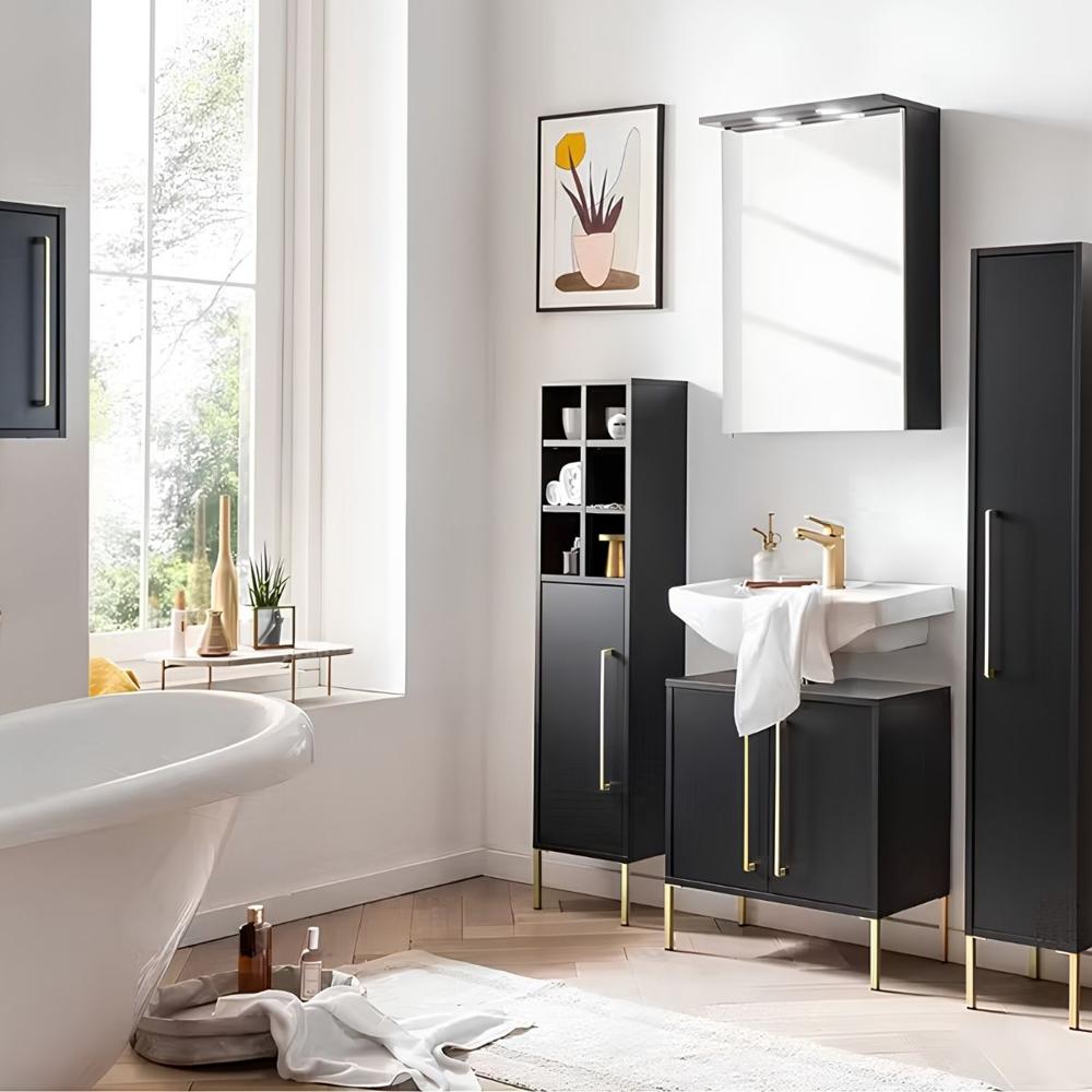 Mueble de Baño Elean Negro 34x135x24 | Masiva Home