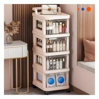 Mueble Organizador Cerrado con Cajones 4 Niveles y Asa Beige Claro Practico YRegalo Sticker