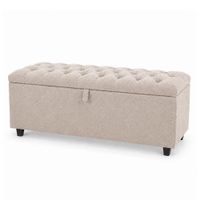 Banqueta Baúl Capitoneada Ada LeMueble 1.25 m Trigo