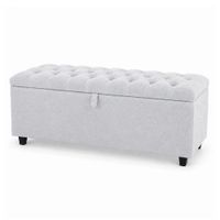 Banqueta Baúl Capitoneada Ada LeMueble 1.25 m Hielo