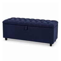 Banqueta Baúl Capitoneada Ada LeMueble 1.25 m Azul