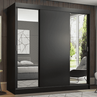 Ropero Doble Madesa Reno 3 Puertas Corredizas com 2 Espejos