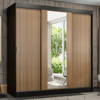 Ropero Madesa Reno 3 Puertas Corredizas Armario Doble con Espejo