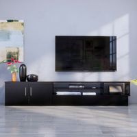 Mesa de TV Tupandi 65 pulgadas 2 Puertas Movenda Negro