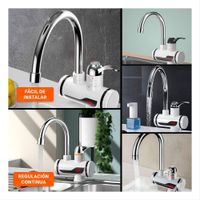 Grifo Calentador de Agua Blanco con Acabado Fino para Entorno Domestico Y Ligas Regalo
