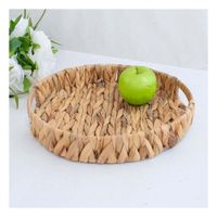 Contenedor Circular Tejido Con Asas Grass 30x4cm Mostaza Para Organizacion Casa Y Papel Regalo