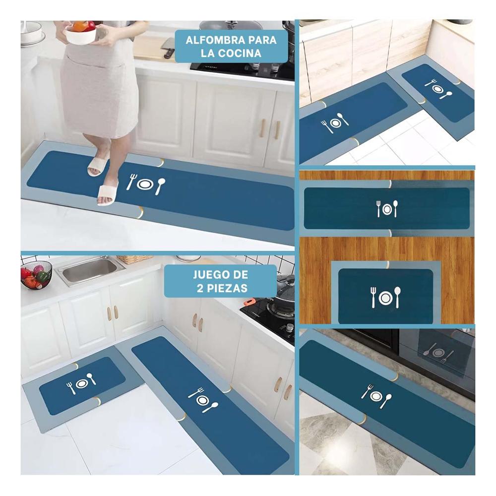 Alfombrilla de Piso Antideslizante para Cocina y Espacios del Hogar Naranja Y Ligas Regalo
