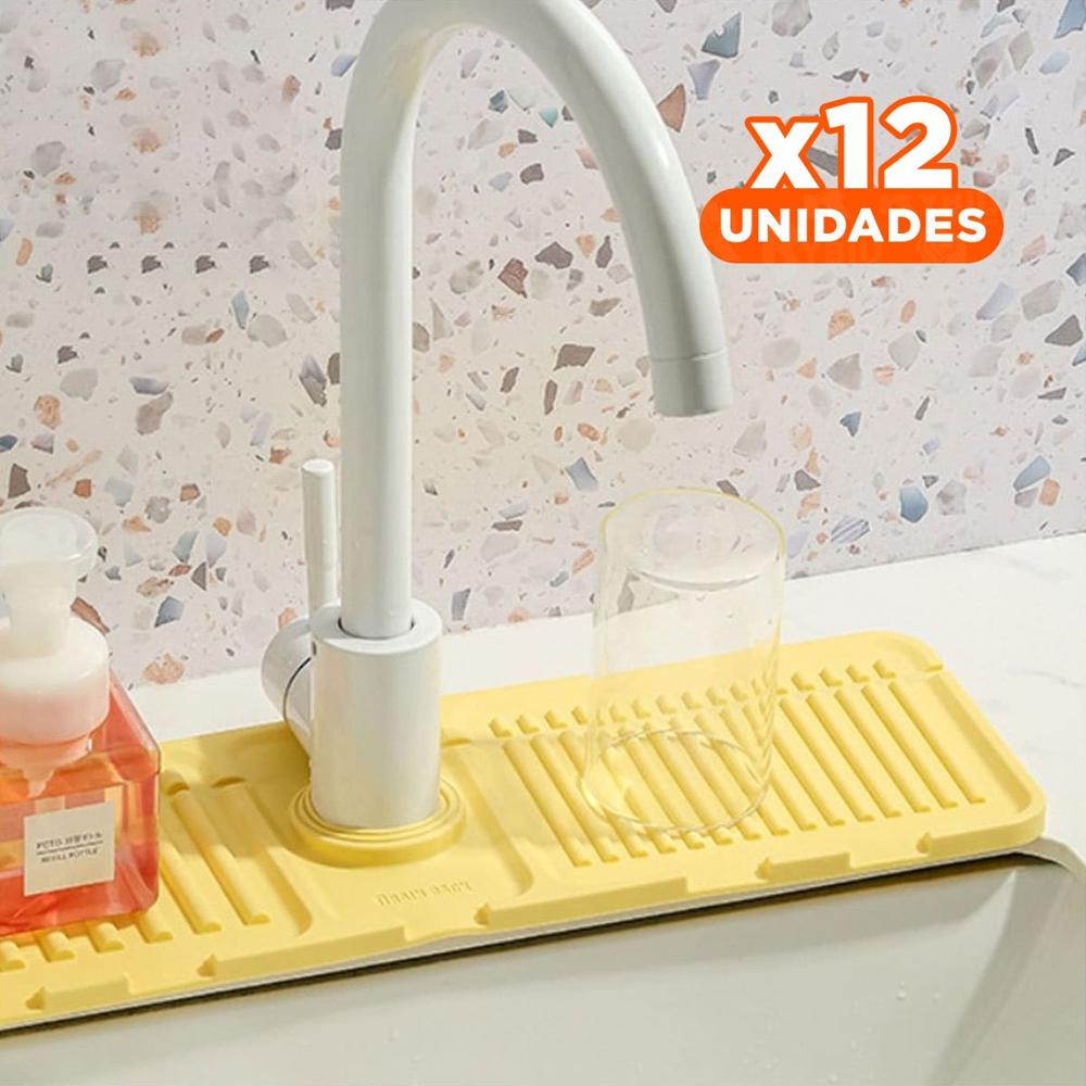 Pack12 Accesorio Flexible de Drenaje para Lavadero de Silicona con Rayas Y Papel Regalo
