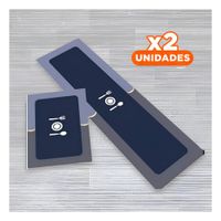 Pack2 Tapete de Piso con Superficie Antideslizante para Cocina Azul