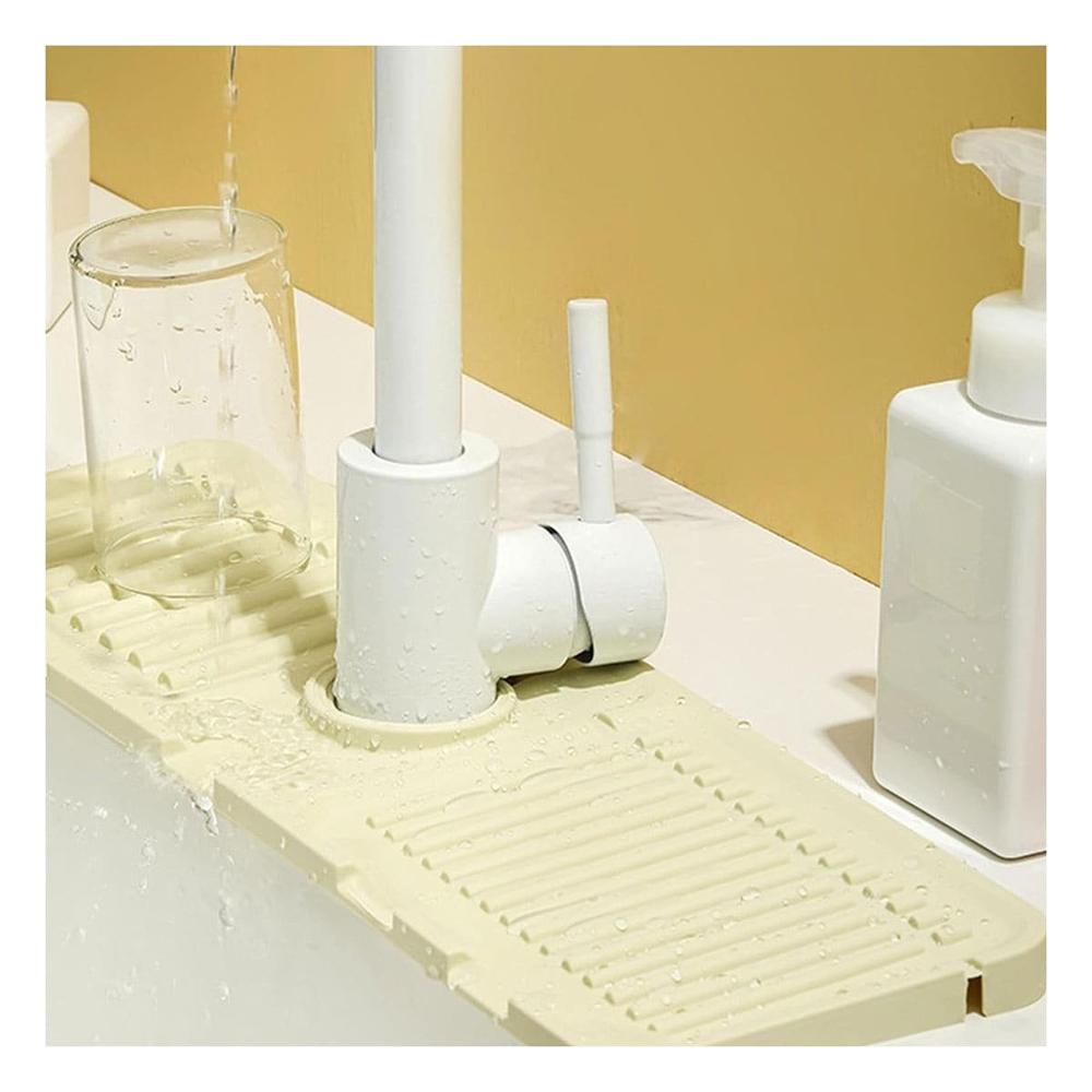 Protector de Drenaje de Silicona con Rayas Beige para el Hogar Y Notas
