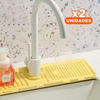 Pack2 Organizador de Drenaje para Lavadero de Silicona con Rayas para Casa