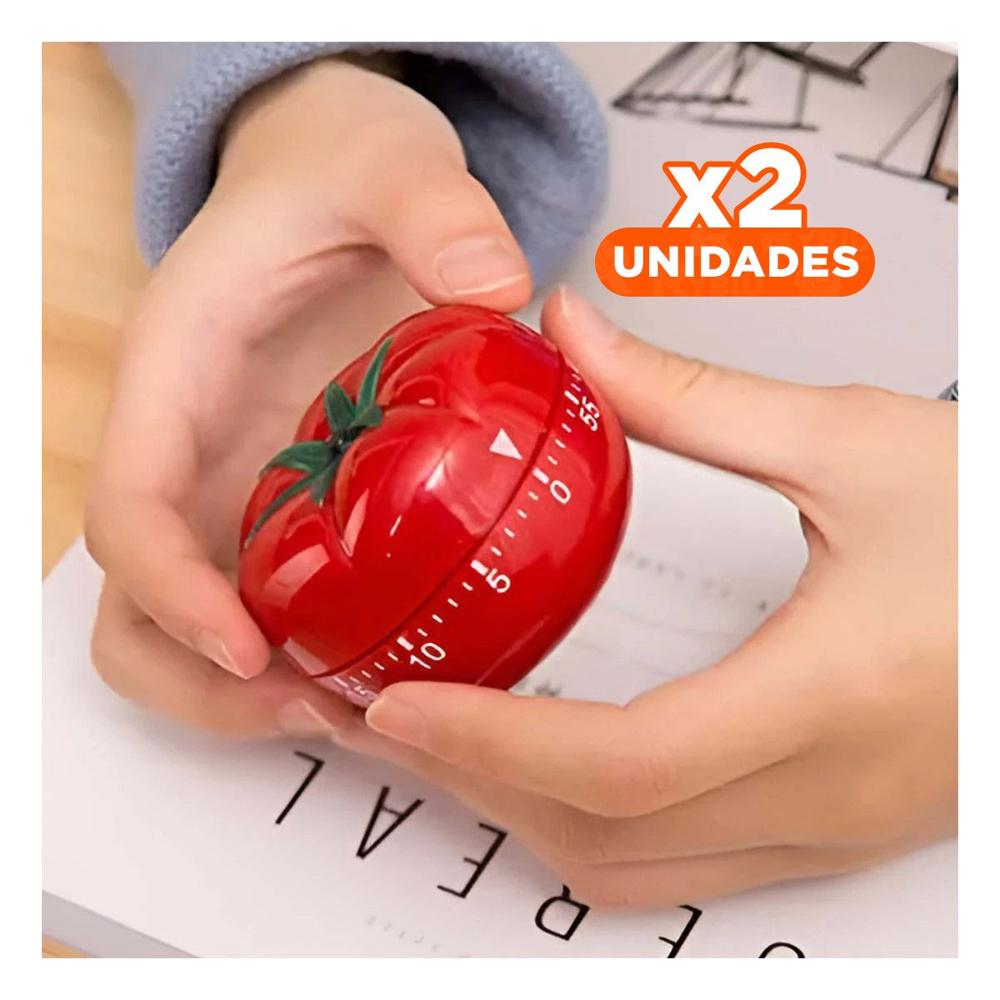 Pack2 Reloj Tomate Rojo con Diseno Atractivo para tu Cocina y Hogar