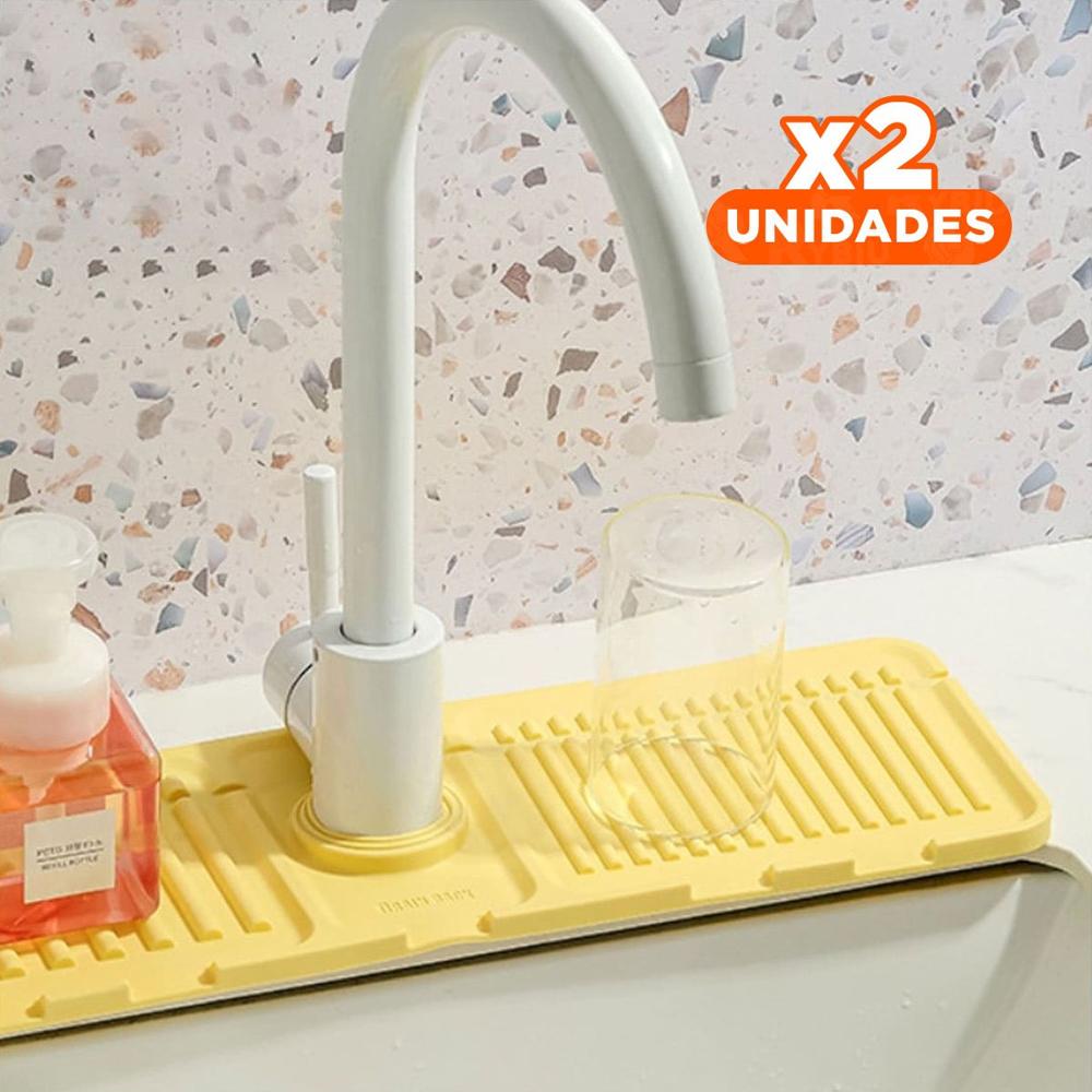 Pack2 Accesorio de Drenaje para Lavadero de Silicona con Rayas para el Hogar Y Papel Regalo