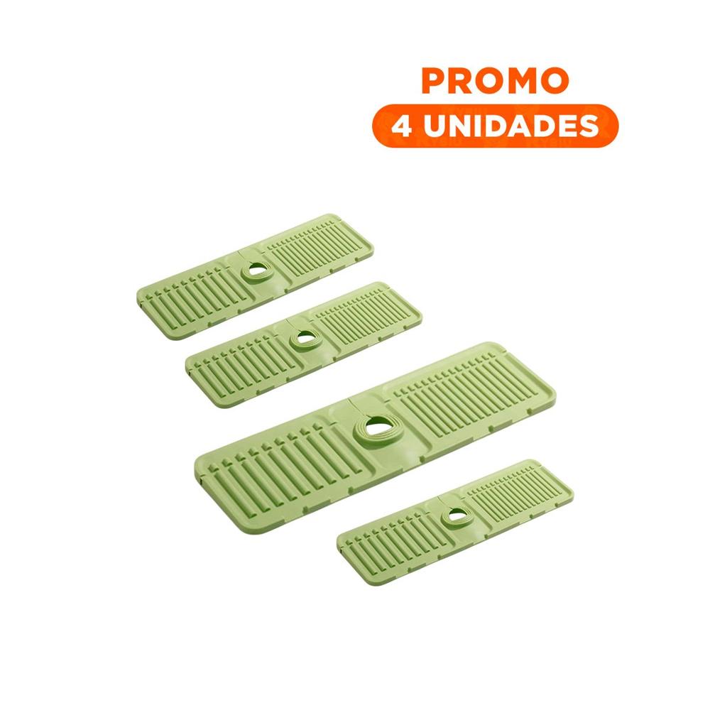 Pack4 Complemento de Drenaje de Silicona con Rayas Verde Claro