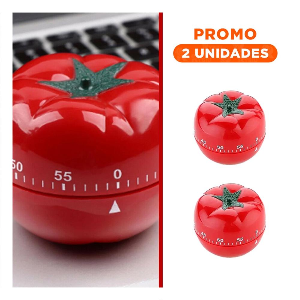 Pack2 Reloj de Cocina Tomate Rojo Practico y Resistente para Uso Diario Y Regalo Sticker