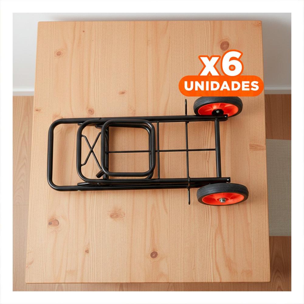Pack6 Mecanismo de Carga Plegable Negro con Liga para Uso Practico Y Papel Regalo