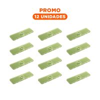 Pack12 Base Flexible de Drenaje de Silicona con Rayas Verde Claro