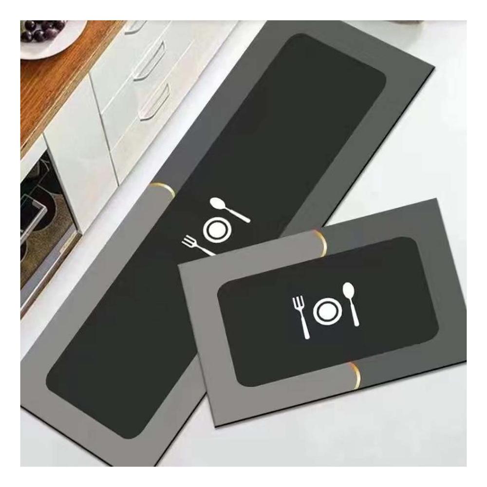 Cobertor Antideslizante de Piso para Cocina y Espacios de Casa Plomo Y Notas