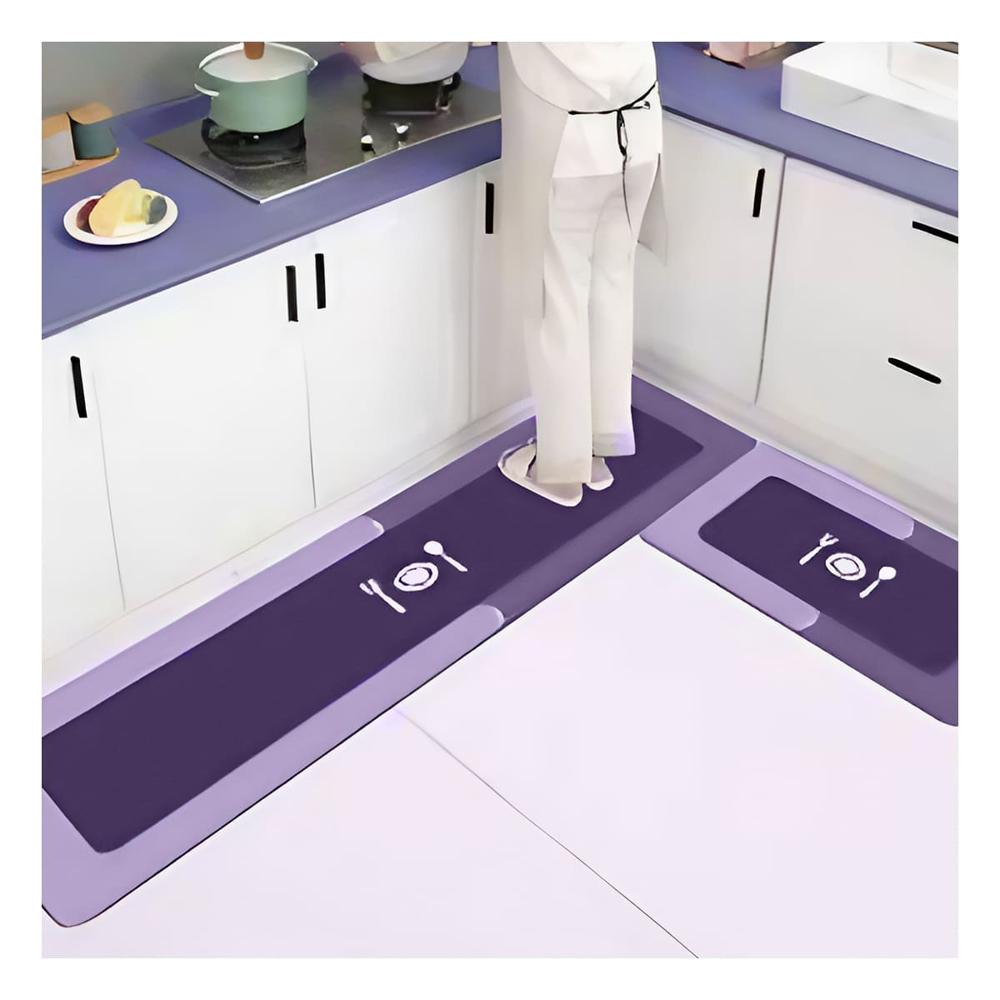 Alfombra de Piso Antideslizante para Cocina y Ambientes del Hogar Morado