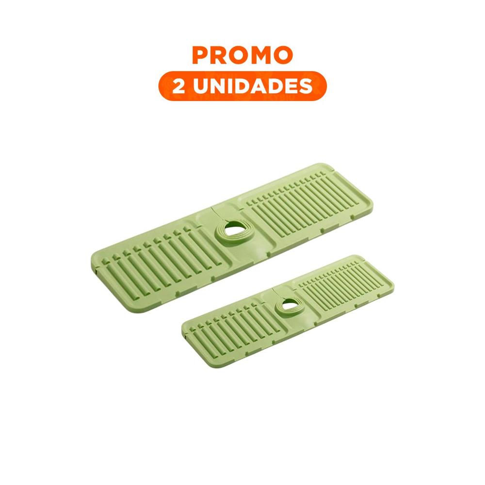 Pack2 Elemento de Drenaje de Silicona con Rayas Verde Claro para Casa Y Regalo Sticker