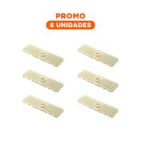 Pack6 Implemento de Drenaje de Silicona con Rayas Beige para el Hogar Y Regalo Sticker
