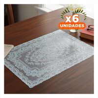 Pack6 Cubierta Elegante Plateada con Motivo Floral y Ramas para Decoracion YPapel Regalo