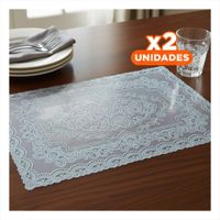 Pack2 Mantel Decorativo Plateado con Motivo de Flores y Ramas para Hogar Moderno Y Papel Regalo