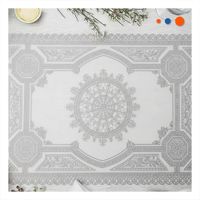 Mantel Decorativo Plateado con Motivo de Mandala para Hogar Moderno YPapel Regalo