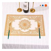 Mantel Decorativo Dorado con Motivo de Mandala para Hogar Moderno YPapel Regalo