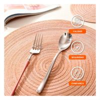 Mantel Individual Circular Boho Beige para Decoracion de Mesa Hogar