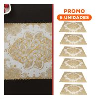 Pack6 Protector Moderno Dorado con Detalle de Flores para Hogar Moderno Y Regalo Sticker