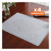 Pack4 Cubierta Sofisticada Plateada con Mandala para Mesa Elegante YPapel Regalo