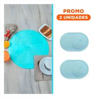 Pack2 Mantel Decorativo Circular Boho Celeste Claro para Hogar y Casa Y Regalo Sticker
