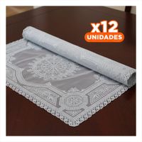 Pack12 Tapete Decorativo Plateado con Encaje Mandala para Hogar Moderno YRegalo Sticker