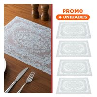 Pack4 Mantel Moderno Plateado con Detalle Floral y Ramas para Mesa de Fiesta