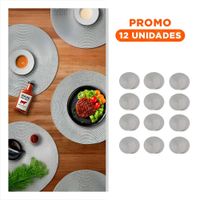 Pack12 Tapete Textil Circular Boho Plomo Estilo Boho