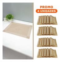 Pack4 Salvamantel Dorado Rectangular 30x45 cm para Mesa que Cuida y Decora