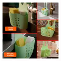 Canasta Colgante Verde para Mantener el Bano Ordenado 19x15cm Y Ligas Regalo
