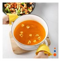 Guantes Manoplas de Silicona Amarillo para Cocina y Hogar Seguro 7.3x9.5cm Y notas