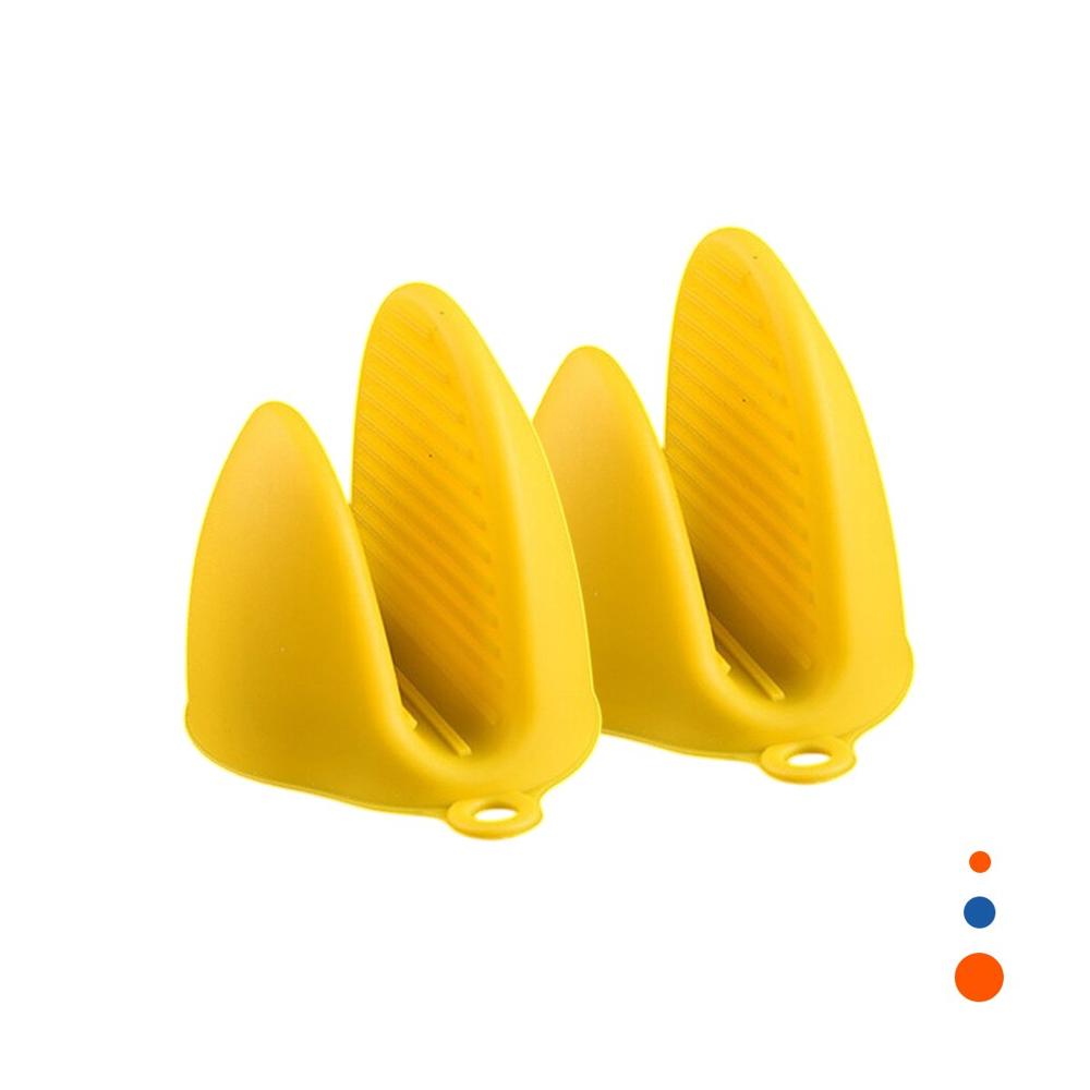 Guantes Cubiertos de Silicona Amarillo para Tareas de Cocina y Hogar 7.3x9.5cm Y Regalo Sticker