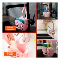 Canasta Colgante Rosado para Mantener el Bano Ordenado 19x15cm Y Ligas Regalo