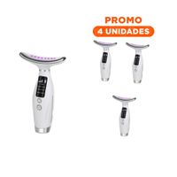 Pack4 Aparato Facial 7 Modos de Color Uso Diario Blanco Portatil Compacto