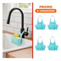 Pack4 Cesta Colgante Decorativa Celeste para Bano y Cocina 19x15cm