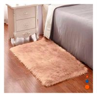 Alfombra de Textura Peluche Rectangular con Camello y Crema Dimensiones 40x60cm Y Notas