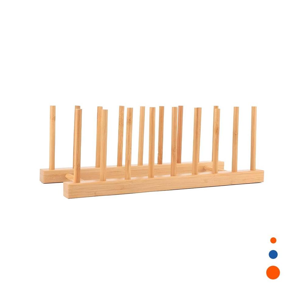 Organizador Modular de Bambu con 8 Divisiones Color Madera Y Regalo Sticker