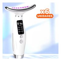 Pack6 Instrumento Facial 7 Modos de Color Terapia de Luz Blanco Uso Diario
