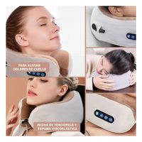 Soporte de Cuello Masajeador Electrico para Bienestar en Casa y Oficina Y Ligas Regalo