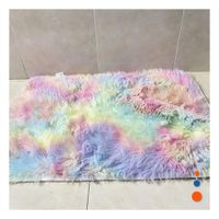 Alfombra de Textura Peluche Rectangular con Multicolor Dimensiones 40x60cm Y Notas