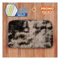 Pack4 Tapete Rectangular con Dimensiones 40x60cm Peluche Marron y Crema