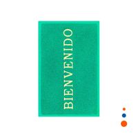 Tapiz Rectangular Bienvenido Verde para Decorar y Recibir Invitados Y Regalo Sticker